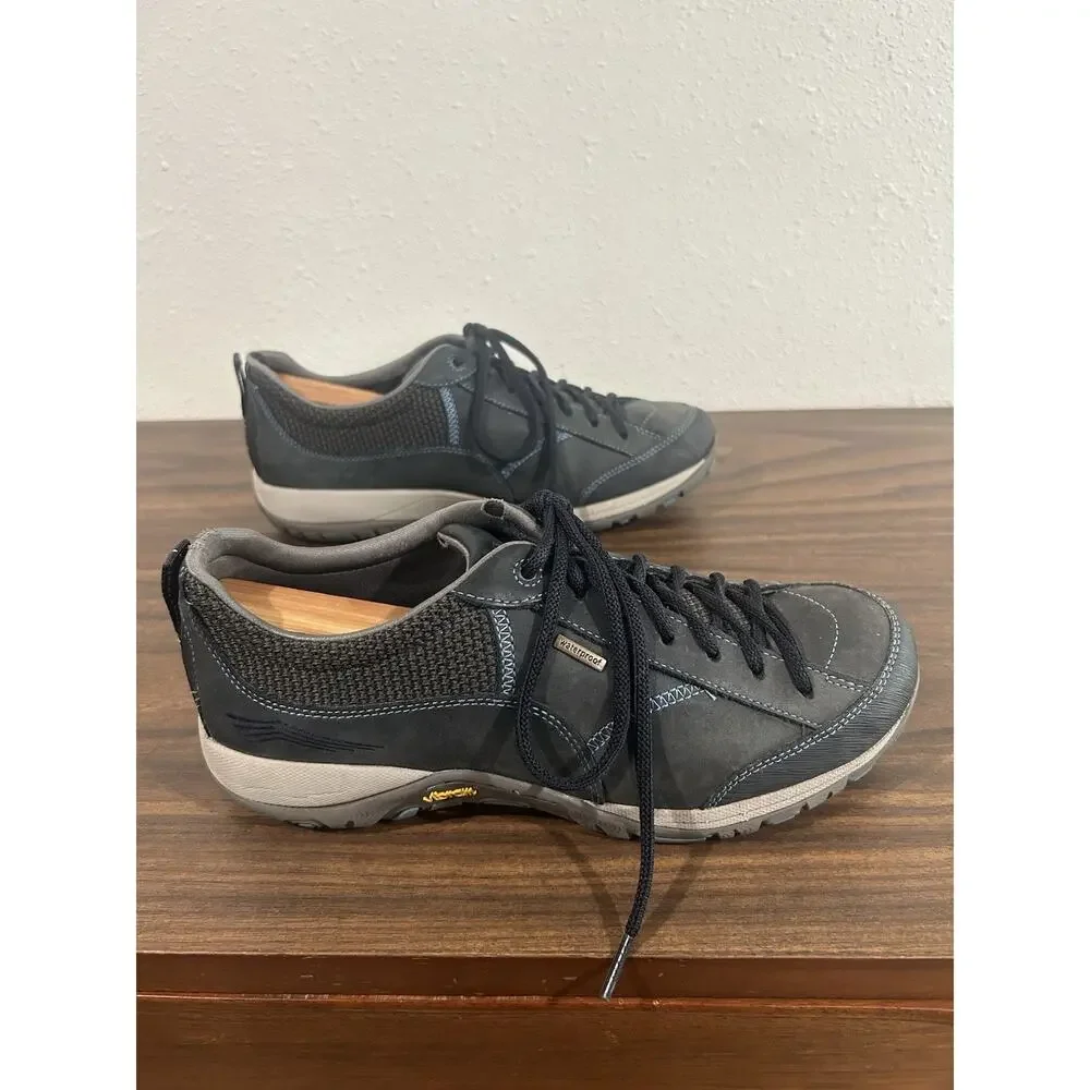Dansko Paisley Sneakers Womens Size 40 Navy Waterproof‎ Vibram Leather Mesh